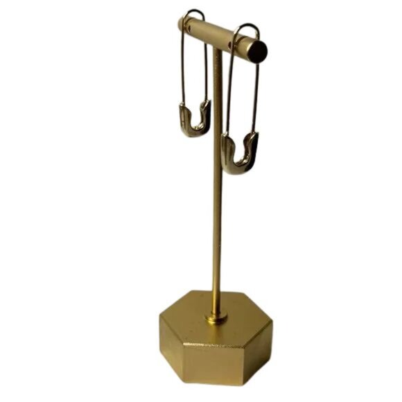 Closet Symphony Boutique Jewelry - Closet Symphony Safety Pin Gold Earrings